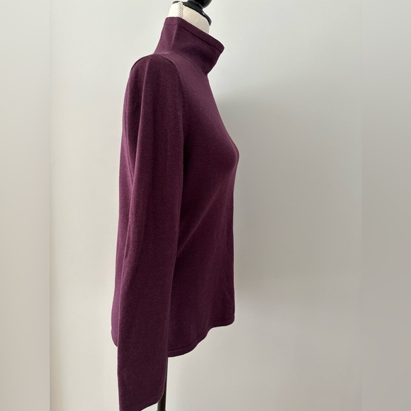 J. McLaughlin Purple Sweater Turtleneck Long Sleeve With Buttons Women's Size S - Picture 4 of 15
